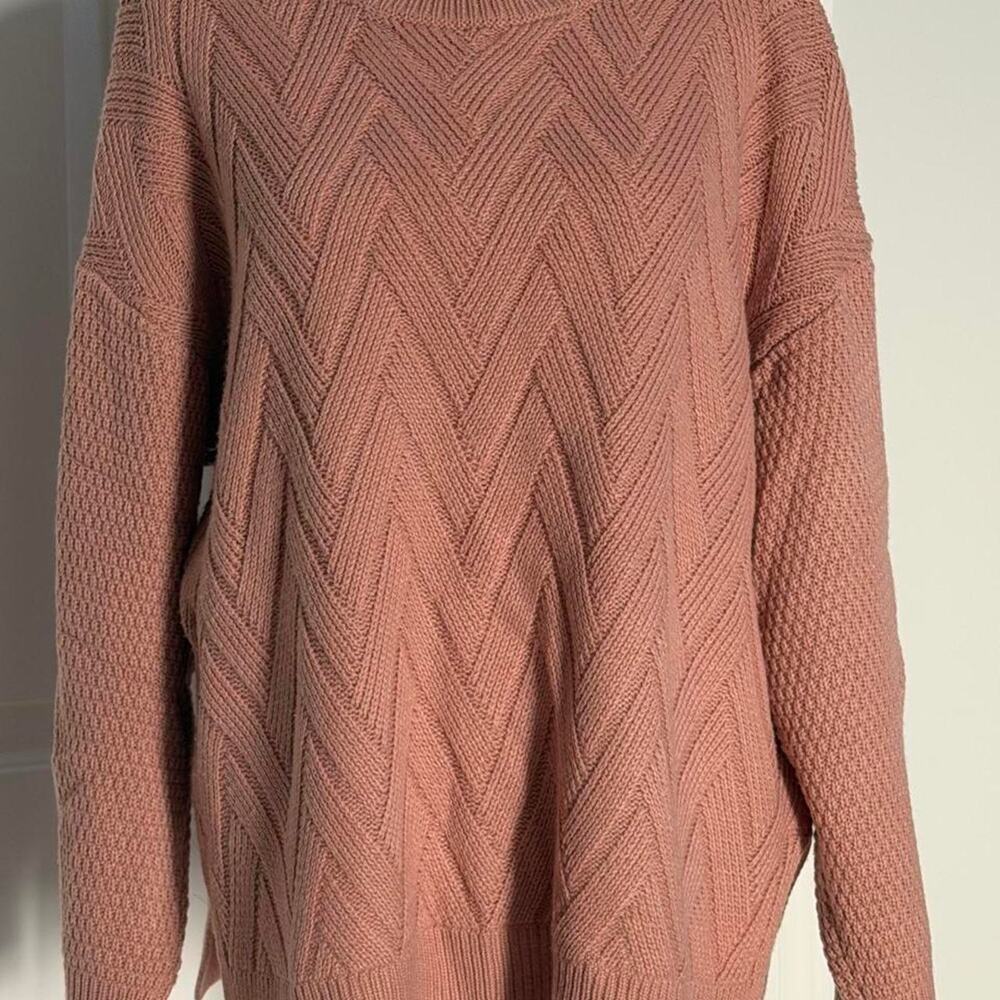 Pink Chevron Pattern Sweater